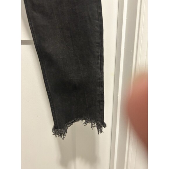 Zara Women’s Premium Denim Collection Black Jeans Size 10 Stretchy Distressed - Picture 4 of 8